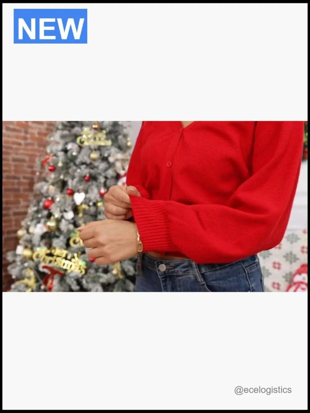 Womens Cropped Oversized Button Down Cardigan Long Sleeve Puff Sleeve